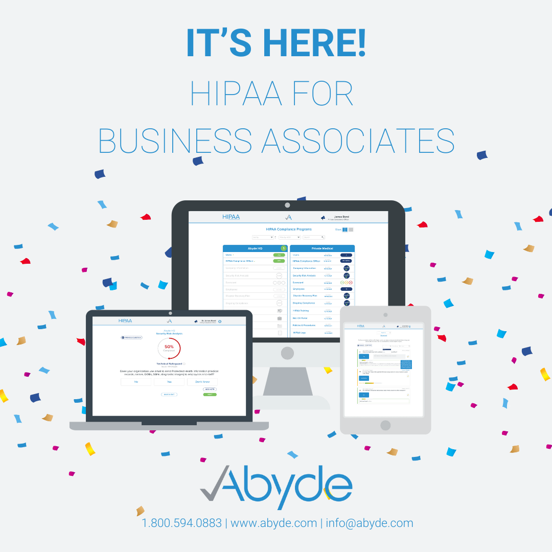 Abyde Launches HIPAA for Business Associates Software: Simplifying Compliance for Business Associates in Healthcare