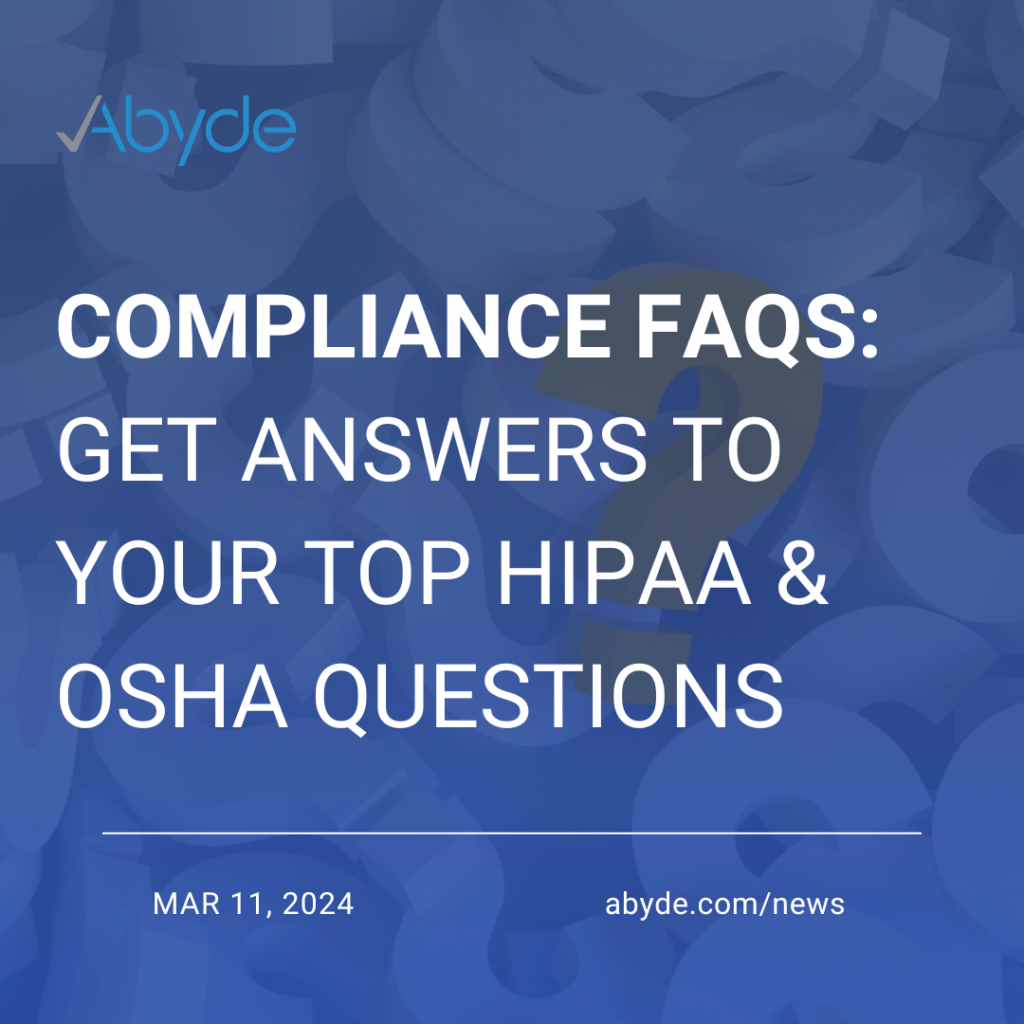 HIPAA Compliance FAQs