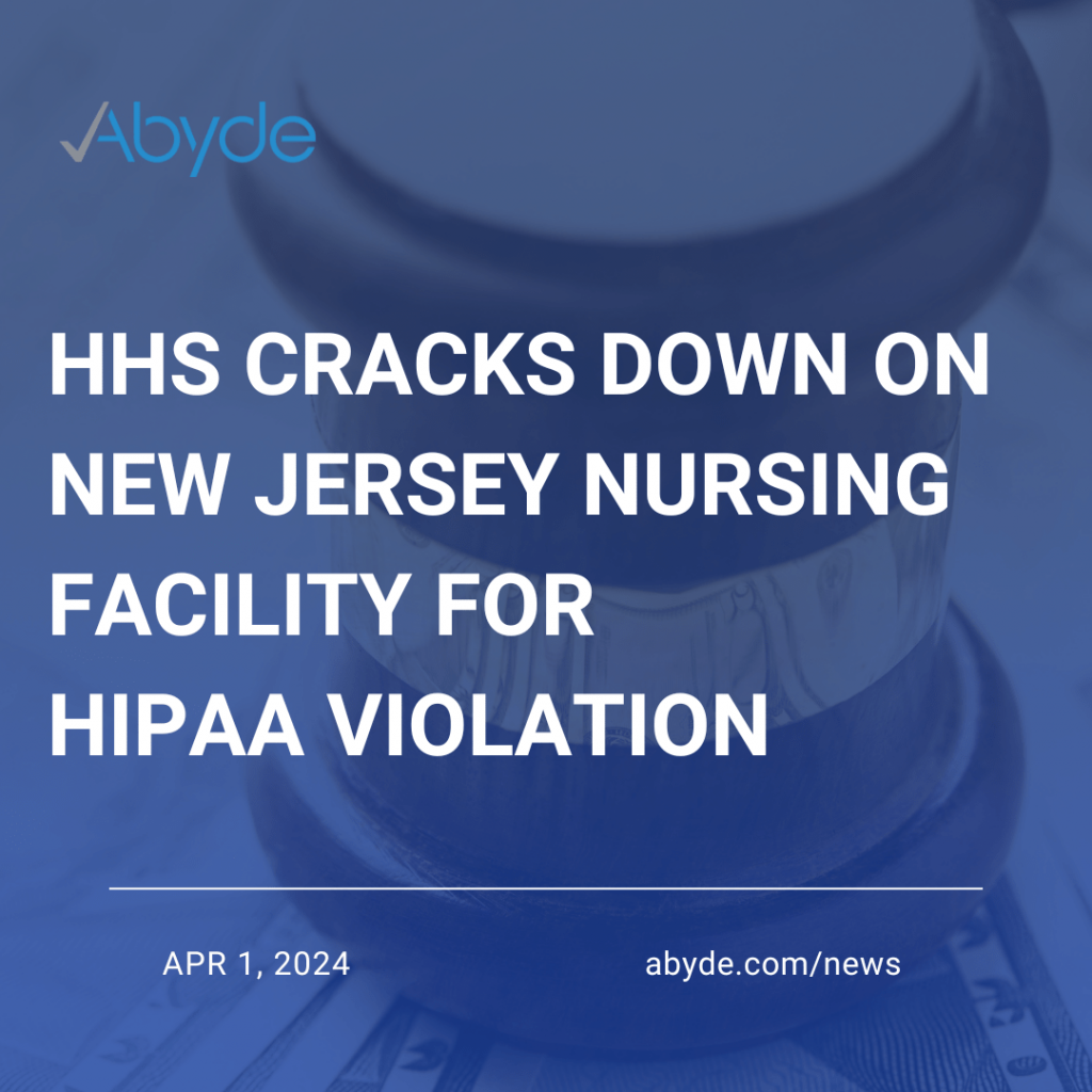 New Jersey Nursing Facility HIPAA Fine