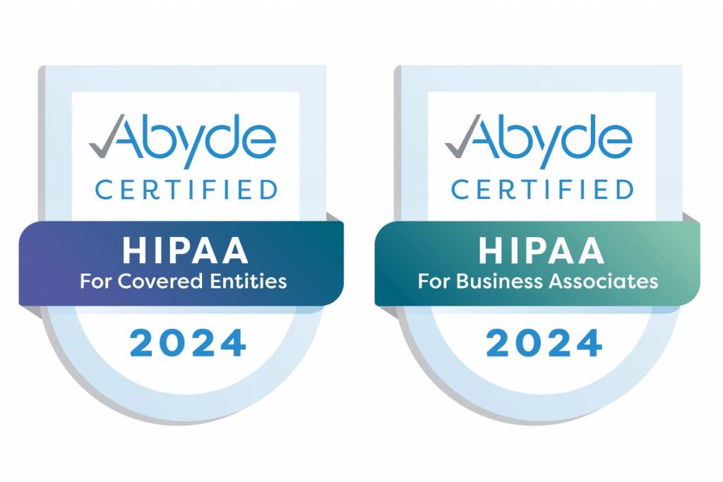 Abyde HIPAA Certified Badges