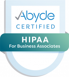 Abyde - HIPAA for Business Associates Certified Badge