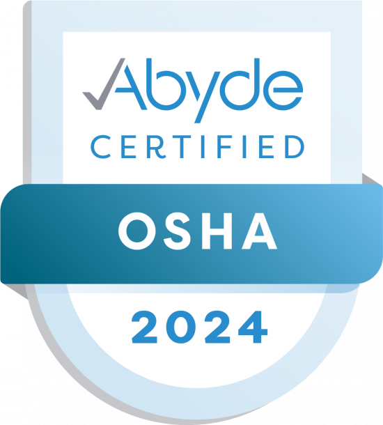 Abyde - OSHA for Healthcare Certified Badge - 2024