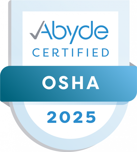 Abyde - OSHA for Healthcare Certified Badge - 2025